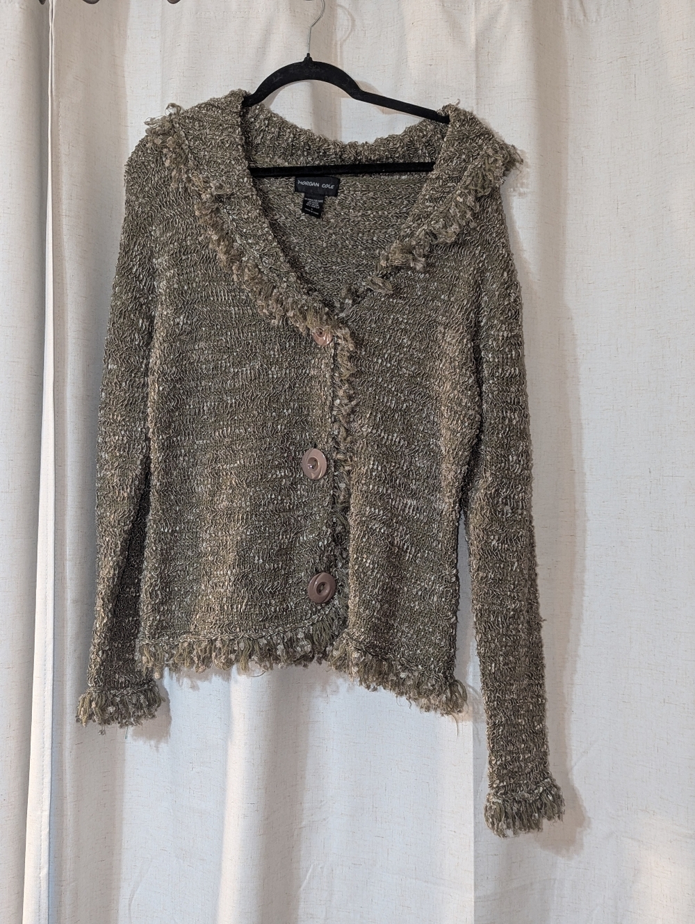 Fairycore Whimsical Green Ruffle Button Down Cardigan